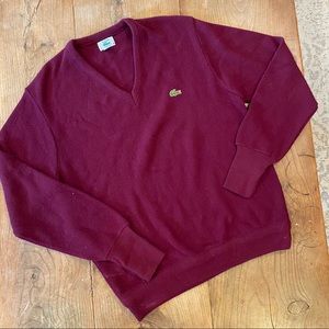 80’s Vintage Lacoste V neck Sweater